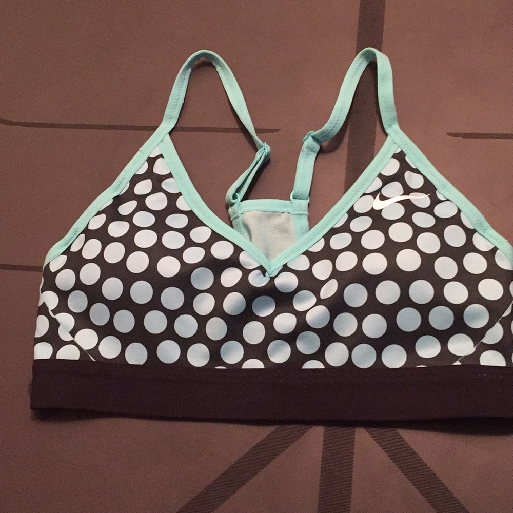 Nike polka dot sport bra